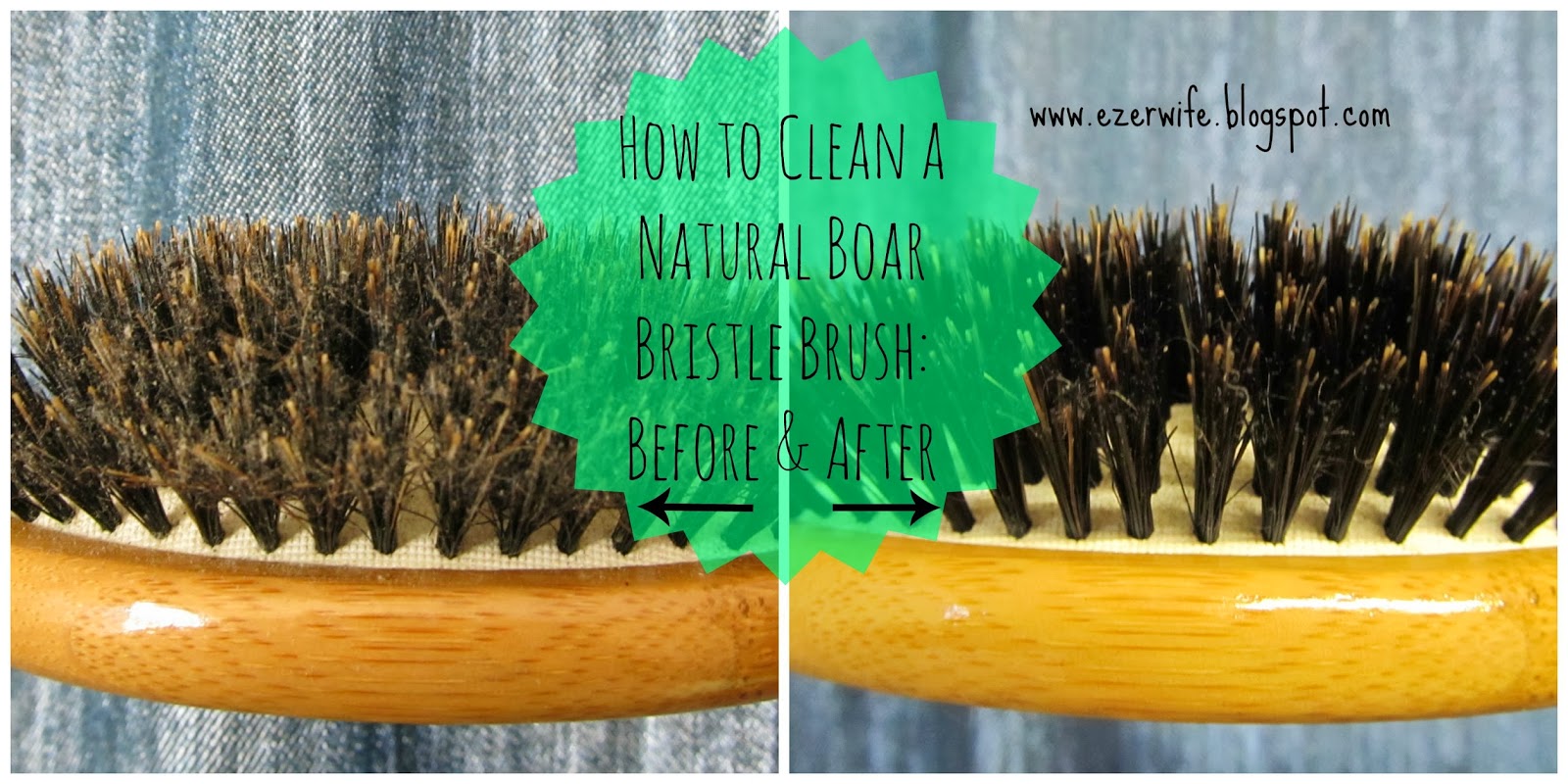 to Clean Natural Boar Bristle Brush | Ezer Wife